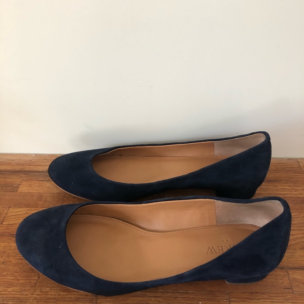 J Crew Navy Suede Flats